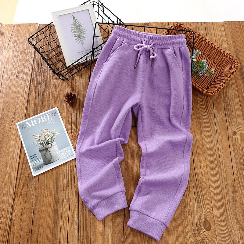 kidsmamdad儿童运动裤秋冬中大童针织裤子男童女童长裤子韩版童裤