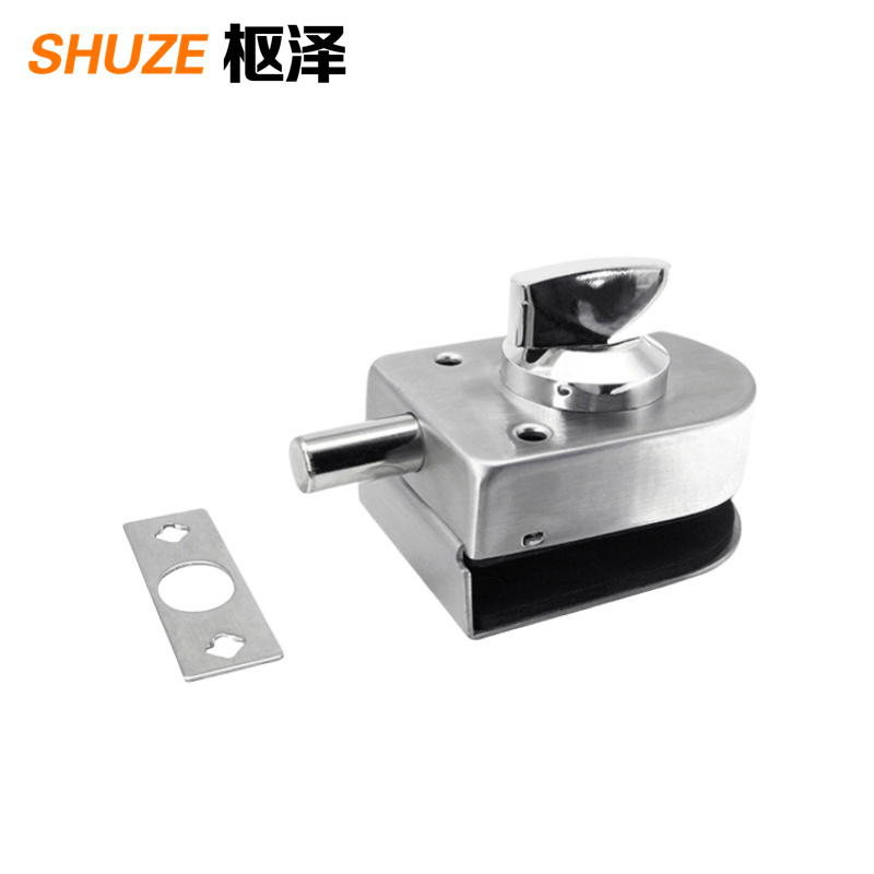 枢泽 玻璃门锁 105*56*39mm 把高清大图