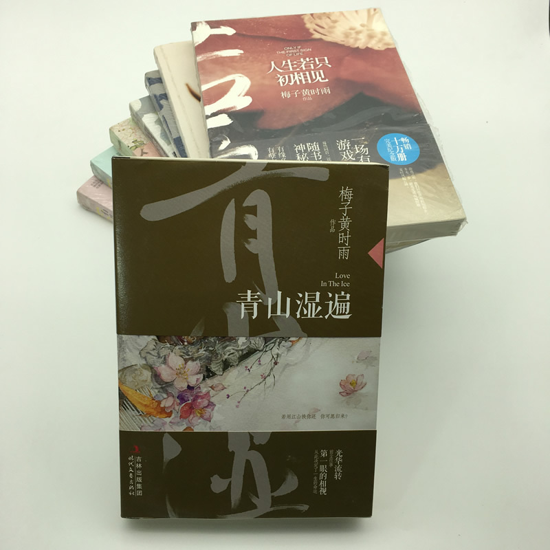 [正版]梅子黄时雨文集(全套 全集 8册) 恋上一个人+有生之年,狭路相逢2册+因为爱情+江南恨+青山湿遍+人生若只初