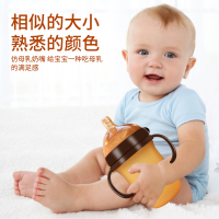 250ml宽口径绿色硅胶奶瓶防胀气自带三滴(赠3滴吸管奶嘴1个装+手柄)流量奶嘴