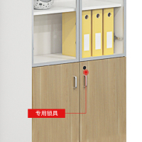 简约办公柜 木质书柜 两门资料档案柜 中两门文件柜