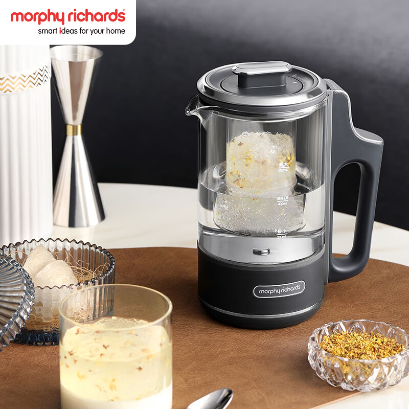 摩飞电器(Morphyrichards)养生壶 便携迷你煮茶器 小型办公室家用多功能煮茶 MR6086太空灰高清大图