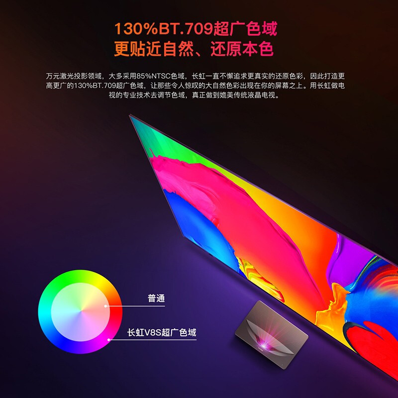 长虹(CHANGHONG) 激光电视v8s A+级 真4k超高清家用安卓智能无线客厅家庭影院商务办公会议室超短焦投影仪 长虹V8S+100吋菲涅尔硬屏+高清线