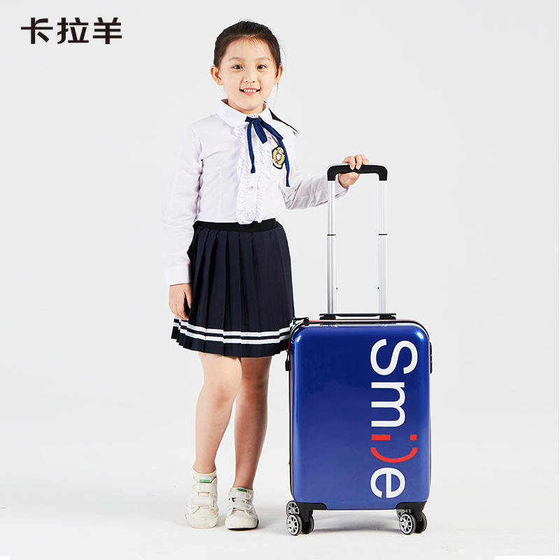 卡拉羊旅行箱女轻便18寸小型行李箱女网红男女大容量学生拉杆箱潮
