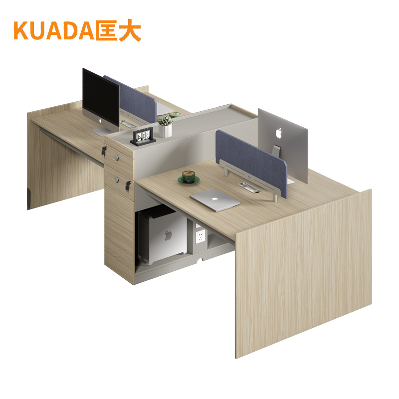 匡大办公桌 现代简约员工桌 2.8米4人位职员桌 KDT-13B2814