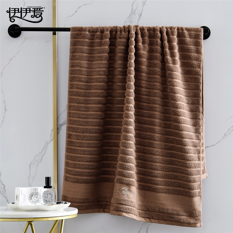 伊伊爱 YBH25223 波浪1957酒店风 毛巾 咖啡色高清大图