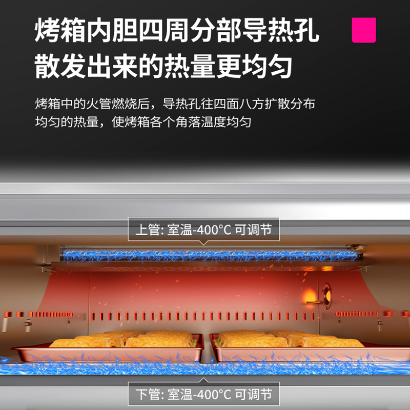 乐创(lecon)商用烤箱大容量大型电烤箱大焗炉燃气烘炉 一层一盘微电脑液化气款