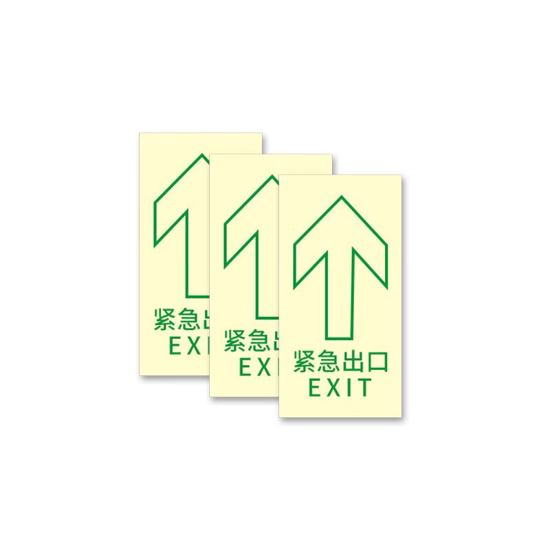 卡斯骏K15蓄光4小时标识牌(紧急出口) 符合移动安全标识手册15*30cm
