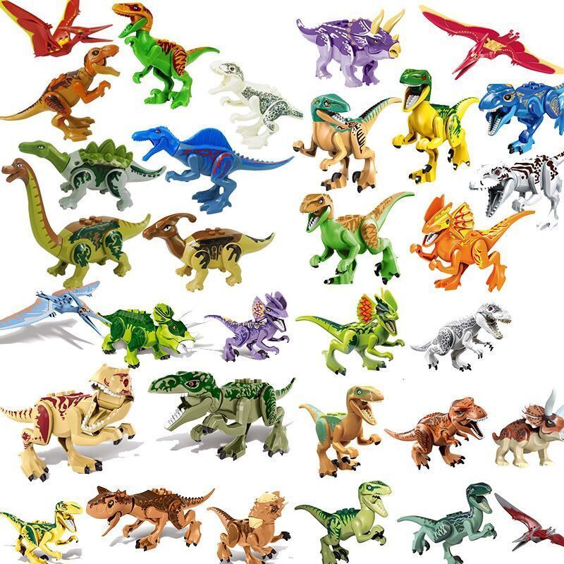 兼容乐高积木恐龙玩具男孩益智拼装侏罗纪霸王迅猛龙世界动物模型