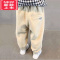 可莉允男童加绒加厚灯芯绒长裤秋冬女宝宝保暖呢子裤小孩儿童外穿哈伦裤保暖裤