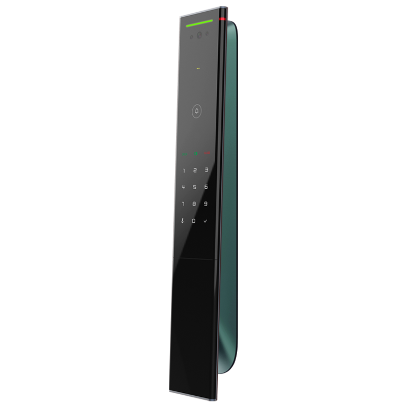 鼎山科技 (DINSTECH) L8F 3D人脸识别智能门锁家用大门密码锁 办公室电子锁房门防盗门指纹锁 墨影绿