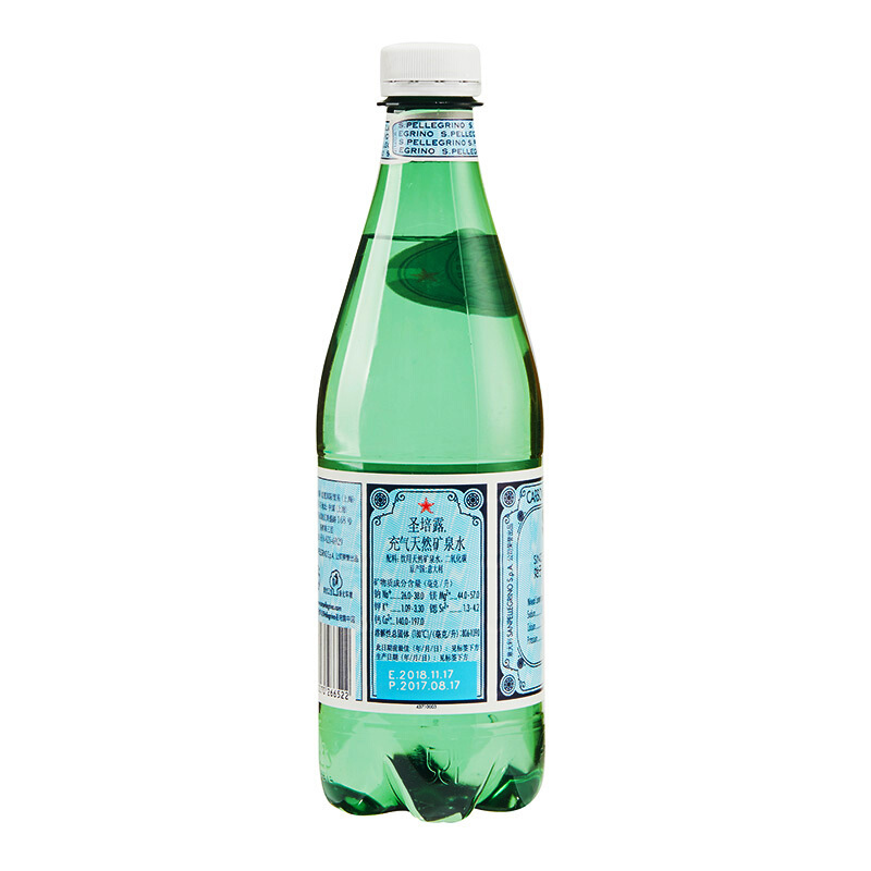 圣培露（S.PELLEGRINO） 气泡水 500ml*6塑料瓶 天然含气矿泉水
