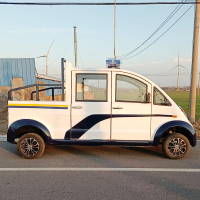 德武军恒双排5座电动皮卡四轮巡逻车7500瓦+72v200ah*12只铅酸电池刹车助力方向助力警灯喊话器