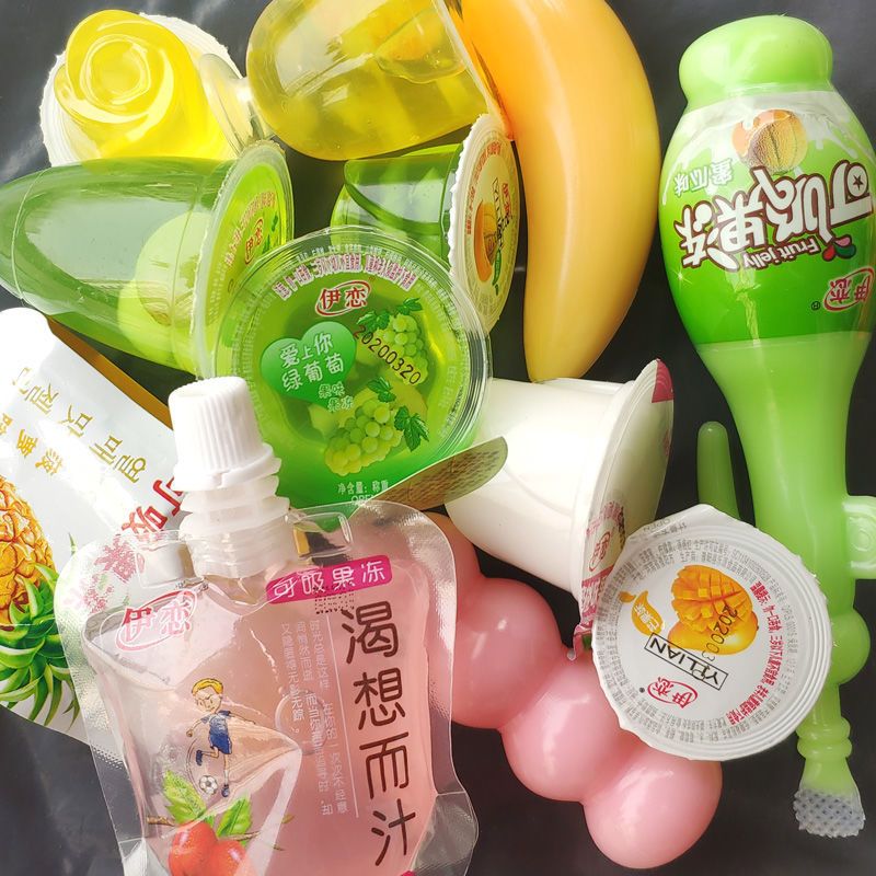 散装果肉整箱水果冻果粒乳酸蜡笔小新亲亲1斤装伊恋25克乳酸果粒果冻