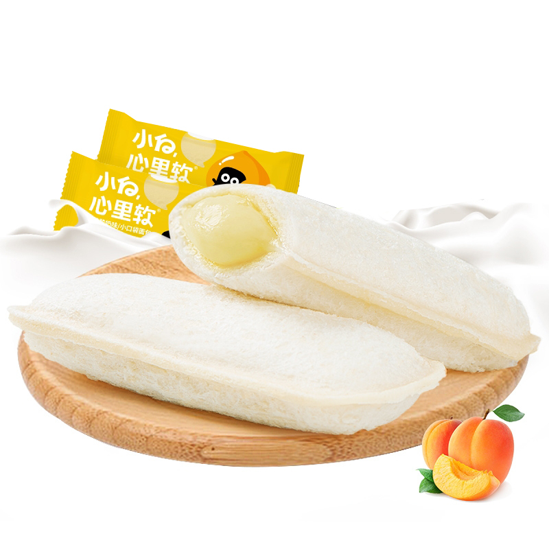 小白心里软 小口袋夹心面包(黄桃味)整箱4斤