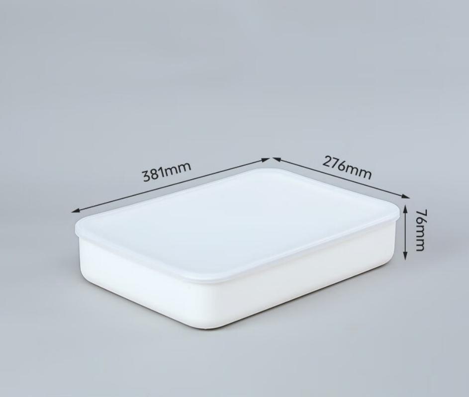 禧天龙(Citylong)H-7703素色收纳盒3个装(白) 带盖长方形储物盒子办公桌整理盒零食杂物收纳盒高清大图