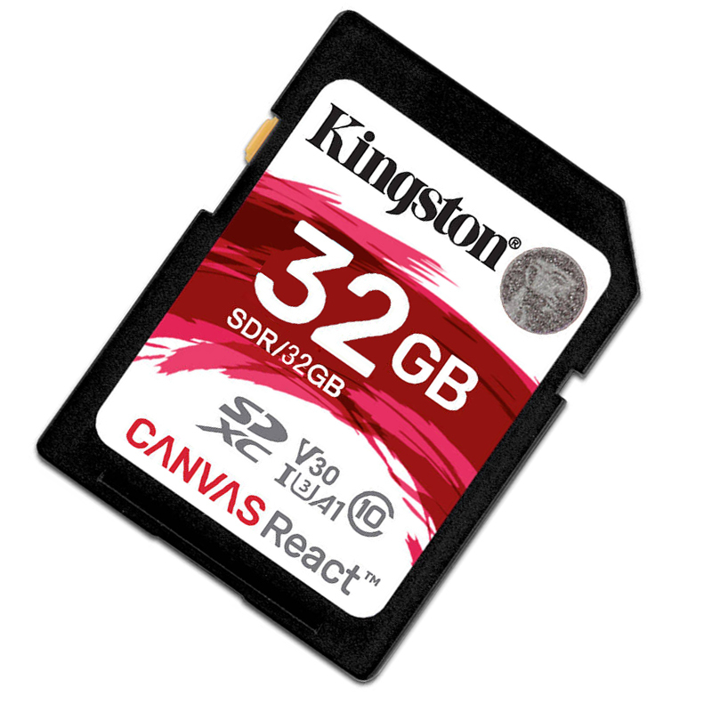 金士顿（Kingston）32GB SD卡 读100MB/s写70MB/s V30 U3 CLASS 10高速相机存储卡