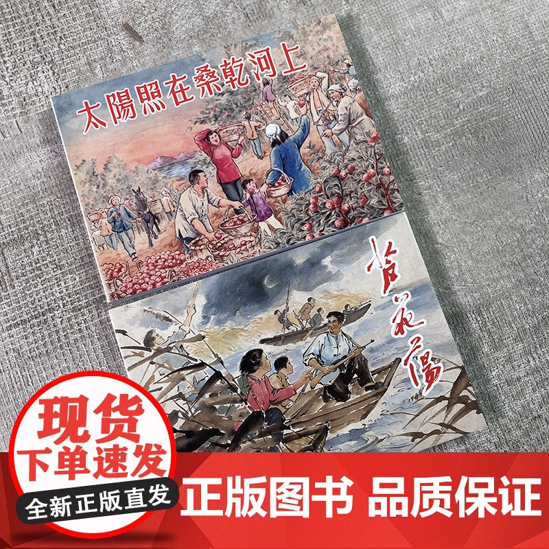 中国现代文学名著②全2册芦花荡+太阳照在桑干河上经典连环画阅读丛书小人书上海人民美术出版社高清大图