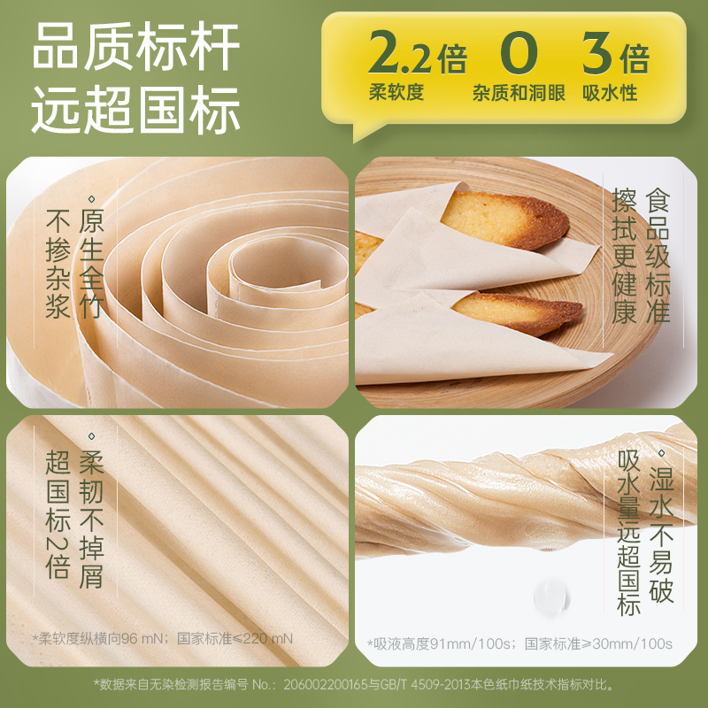 无染天然抑菌竹纤维抽纸 实惠装30包WR024“115*180*3层 100抽/包 10包/提,3提30包/箱高清大图