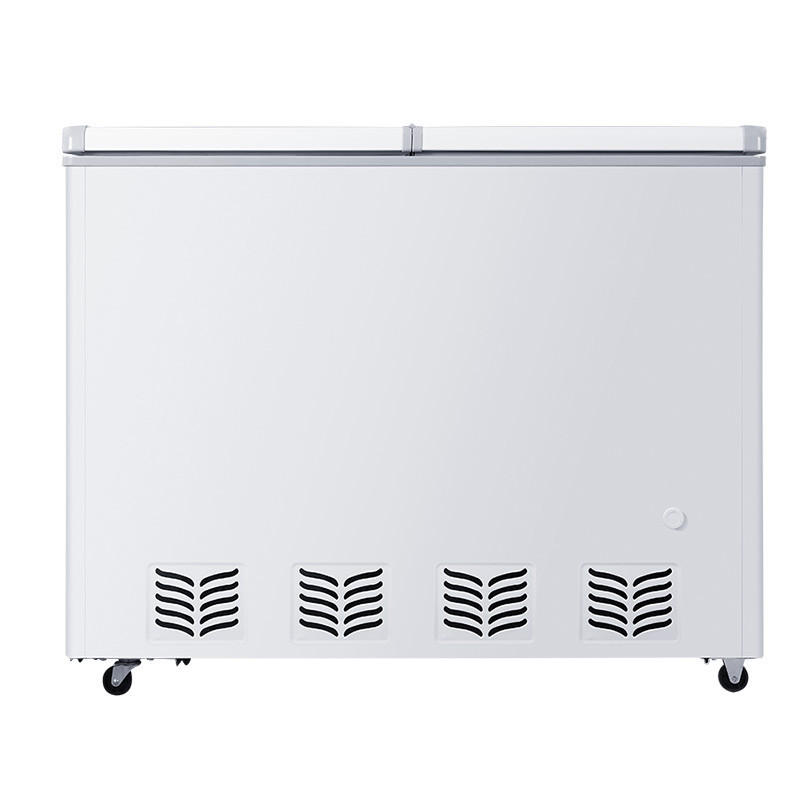 海尔(Haier)FCD-270SEE 270升 蝶形门卧式双温冰柜商用 侧掀门双温冷柜 家用商用二合一冰箱