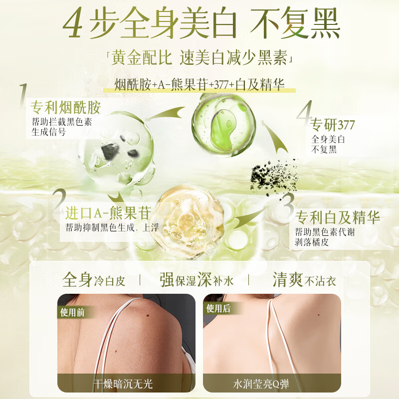 维特丝水润嫩白香氛身体乳500ml(星悦瓶)持久留香补水保湿干燥皮肤止痒润肤乳VXL8811高清大图