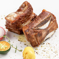 大庄园 牛胸肋排块1kg 乌拉圭进口 原切牛肉 烧烤火锅炖煮食材 生鲜带骨牛胸肉 红烧牛肋排
