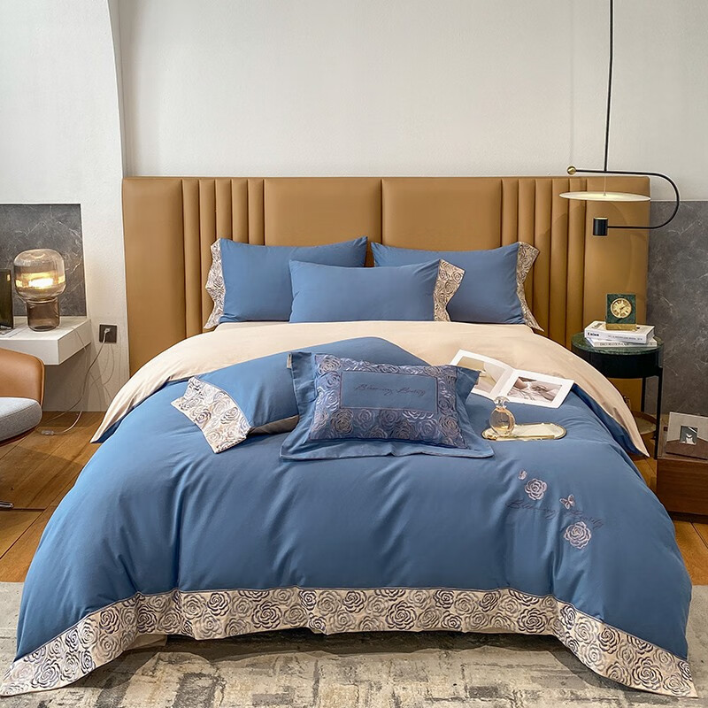 伊伊爱 TJ0HJC2201726L 220*240cm 迷蝶梦纯色磨毛绣花四件套 (单位:套)