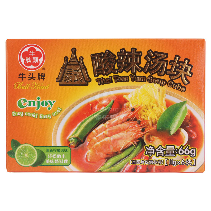 中国台湾牛头牌泰式酸辣汤块66g盒