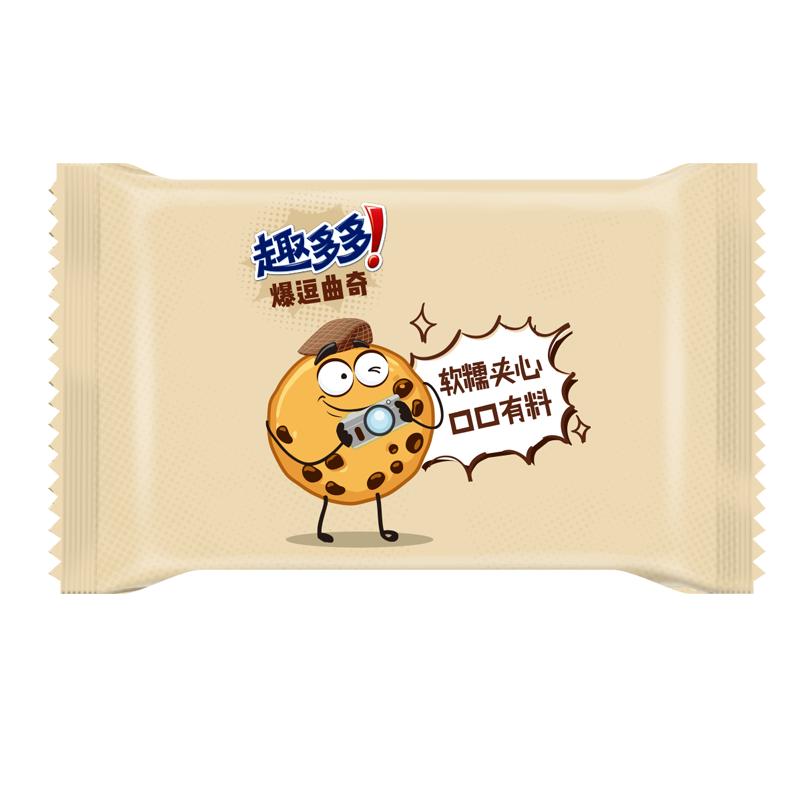 趣多多爆逗曲奇巧克力味牛奶蔓越莓味96g4盒休闲零食饼干