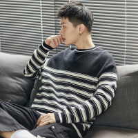 唐狮毛衣男士冬季条纹细节毛线衫男士毛衣秋冬季男士毛衫秋冬