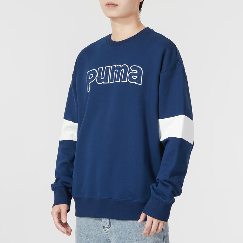 彪马(PUMA)男装2023夏季新款运动服跑步健身训练舒适休闲时尚套头衫卫衣623427-15XS(165/_07484