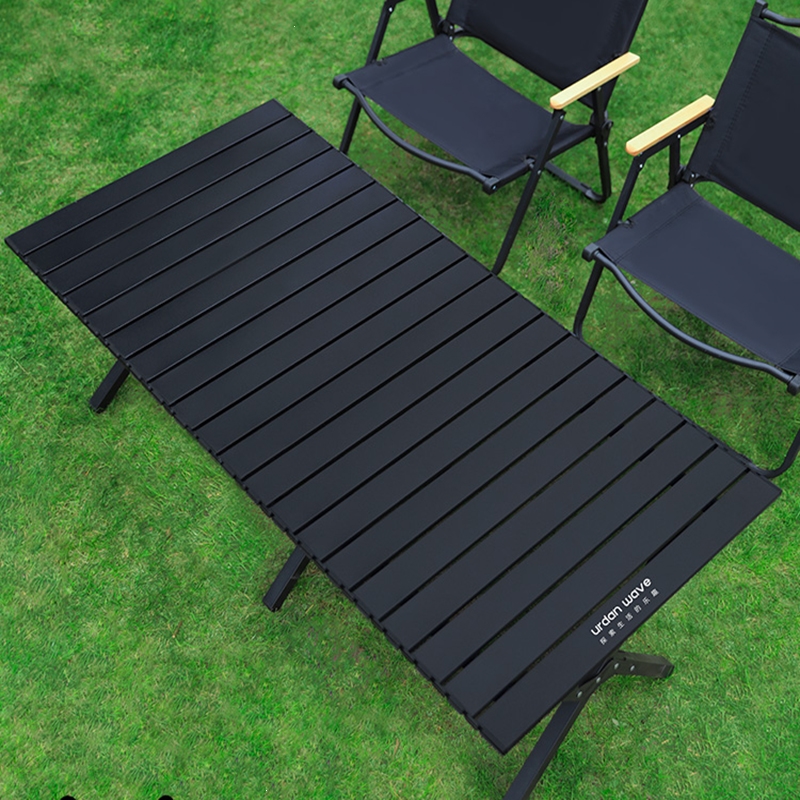 妖怪户外折叠桌子碳钢合金蛋卷桌便携式黑化露营野餐全套装备用品桌椅