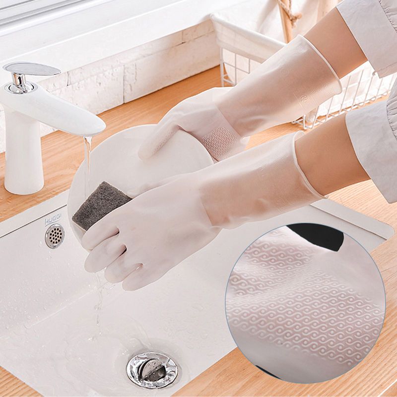 橡胶乳胶洗碗手套女春夏季薄款防水橡胶胶皮洗衣服手套加厚家务|2双