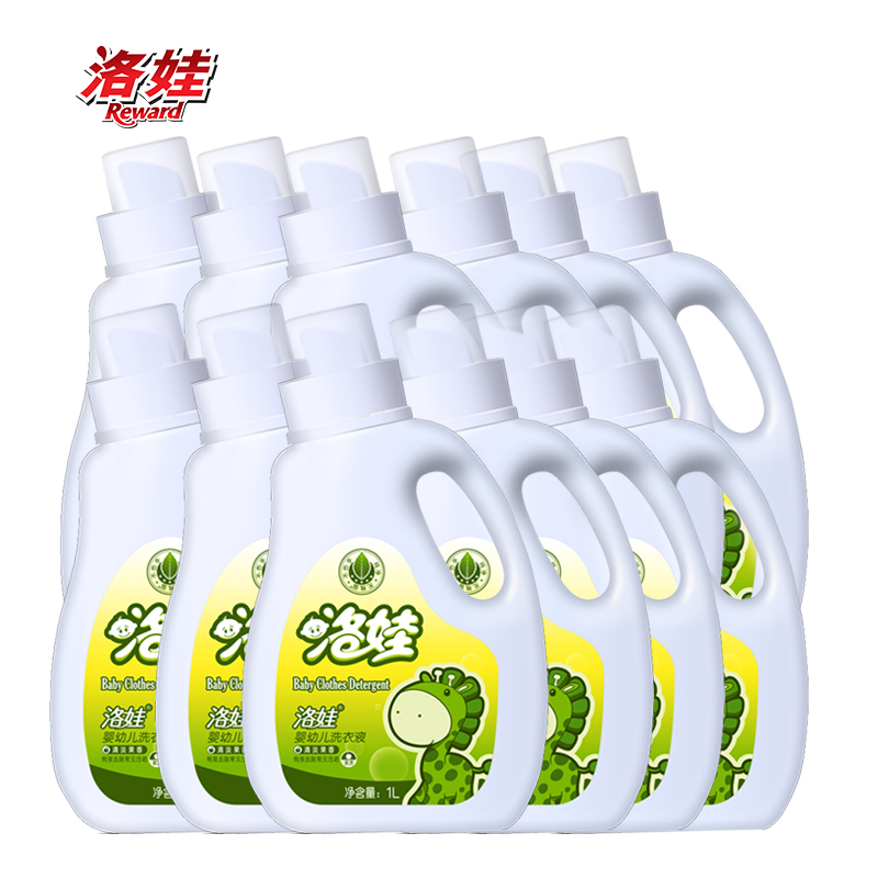 洛娃母婴幼儿童洗衣液1L*12瓶清淡果香