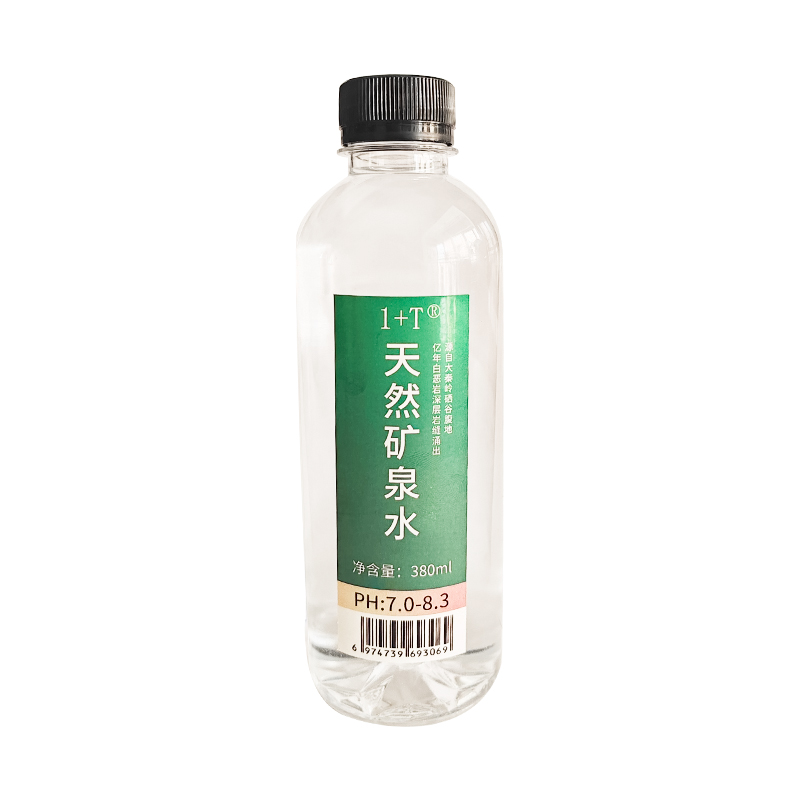 1+T 天然矿泉水 380ml*24瓶/箱高清大图