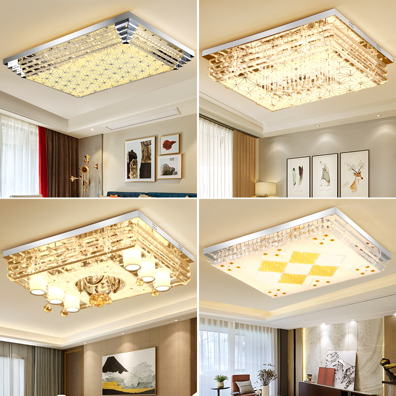 Grevol品拓(PINTUO)LED吸顶灯水晶灯客厅灯长方形简约现代吸顶灯水晶吸顶灯卧室灯饰餐厅大厅灯