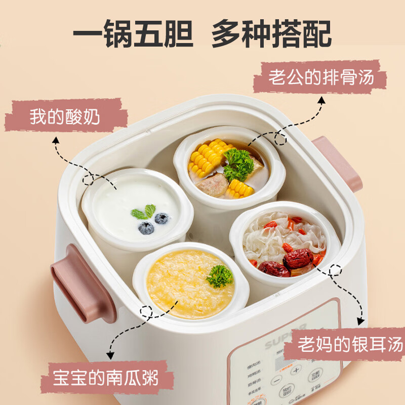苏泊尔 (SUPOR) 电炖锅大容量 隔水炖电炖锅燕窝隔水电炖盅全自动家用多功能陶瓷BB煲汤锅煮粥锅 DZ25YC828
