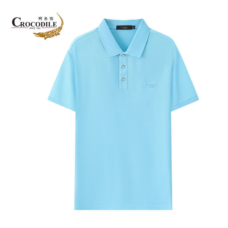 鳄鱼恤 CROCODILE 男装夏季新品商务休闲经典简约短袖polo衫 发顺丰 BA-52168高清大图