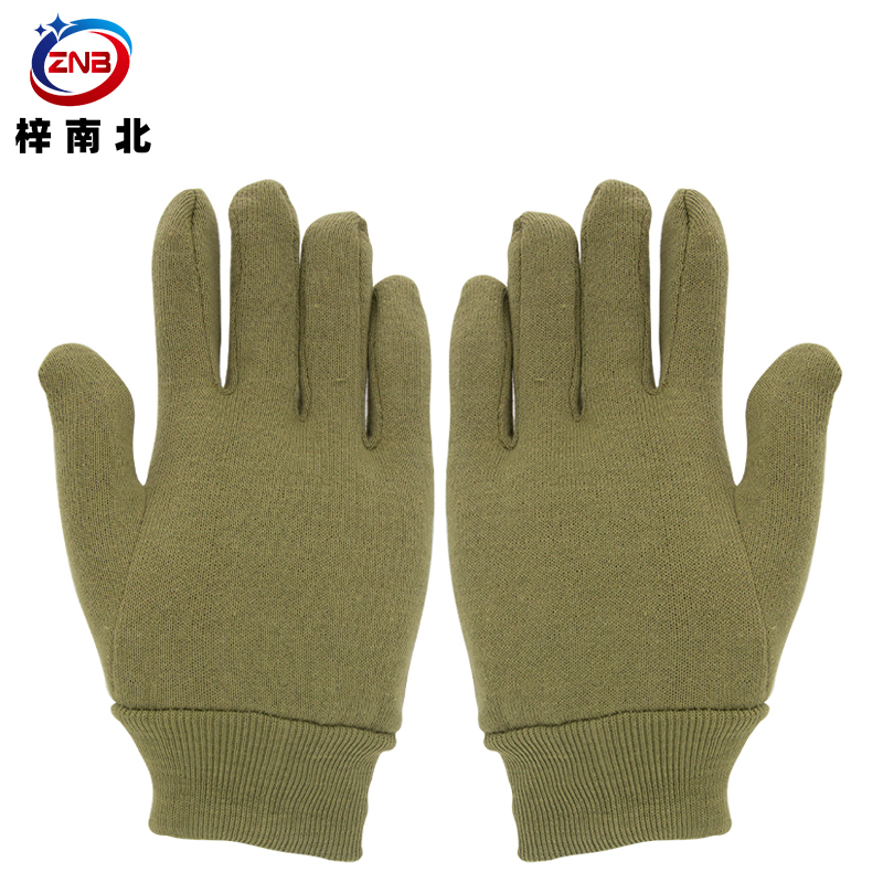梓南北 军绿色绒手套 保暖手套 ZN/523 双高清大图
