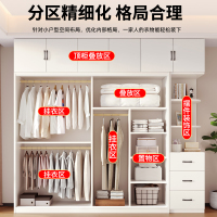 实木衣柜家用可定制卧室出租房用现代简约经济型储藏推拉门衣柜