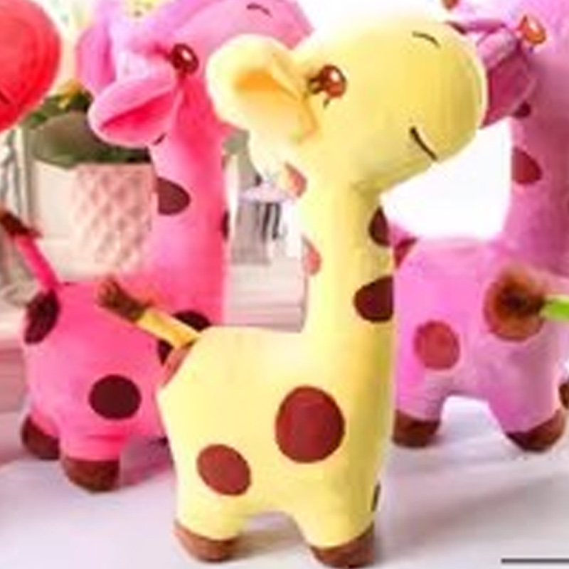 汇特益 公仔 娃娃毛绒玩具 20厘米左右【颜色随机 长颈鹿 5个/组(单位:组)