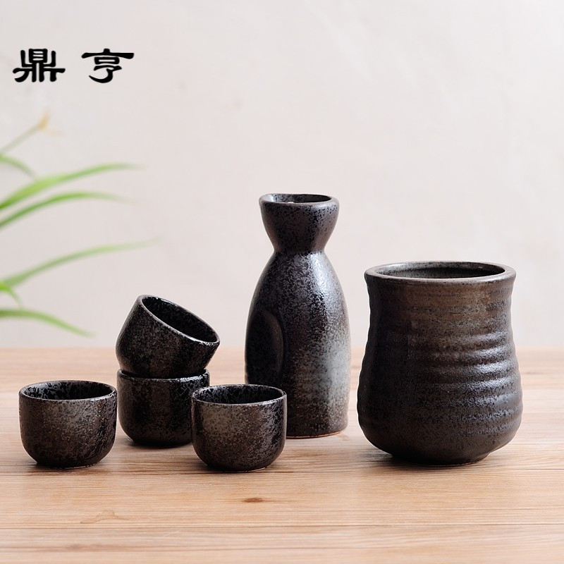 鼎亨日式清酒酒具套装温酒器仿古酒瓶热酒烫酒壶陶瓷煮酒酒盅白酒