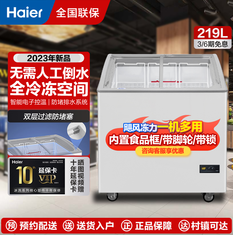 海尔商用冷冻柜SD-219HZE