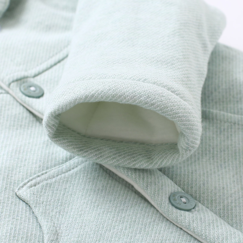 卡比一木 儿童秋冬连帽棉服套装宝宝棉衣婴儿加厚夹棉外出服活帽立领套KM8186