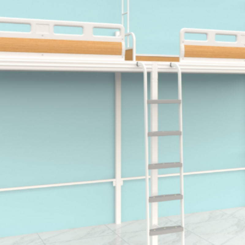 帅畅挂梯铁床宿舍寝室二人位高架床4000*900*2100mmB款高清大图
