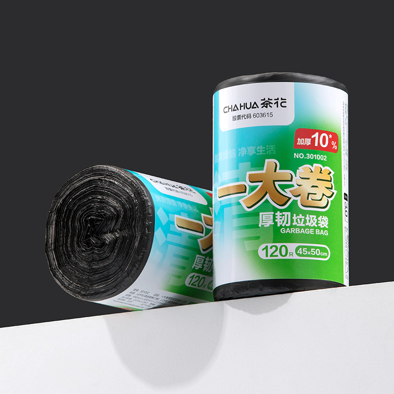 茶花 一大卷厚韧垃圾袋M120 45cm*50cm*120只/个高清大图