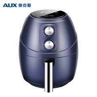 奥克斯(AUX)空气炸锅2195M蓝色机械款家用多功能3.7L容量电炸锅无油烟烘焙迷你烤薯条机不沾烤架易清洗健康无烟炸锅