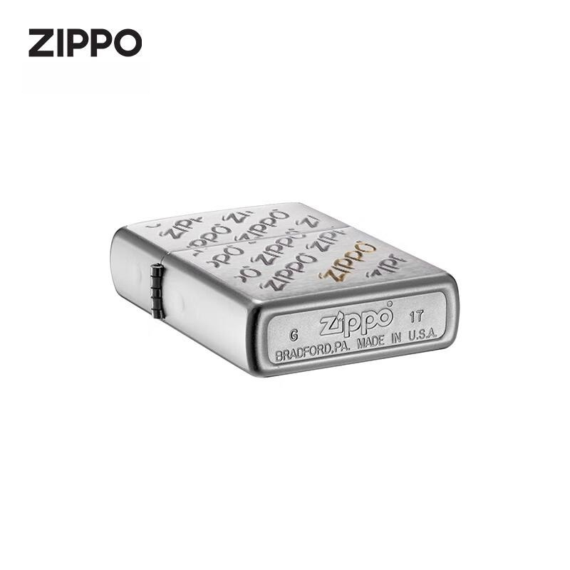 [苏宁自营]正品zippo打火机之宝经典铬标志28642防风煤油火机纯铜个性创意送礼
