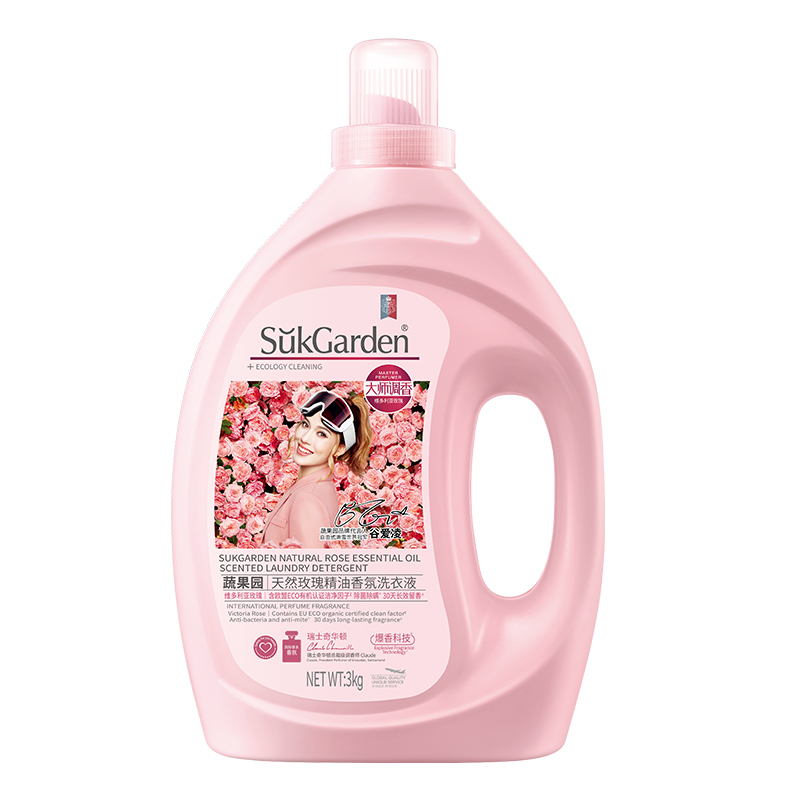 SukGarden蔬果园天然玫瑰精油香氛洗衣液(CS版)3kg.