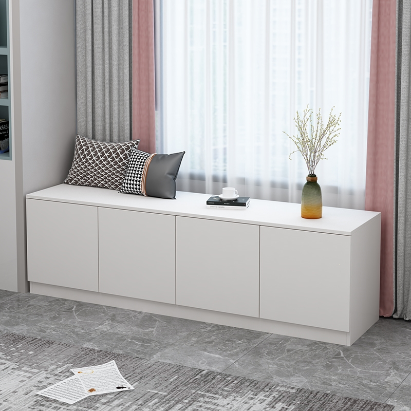 符象木定制阳台矮柜储物柜可靠墙置物收纳柜大容量地柜落地式飘窗柜